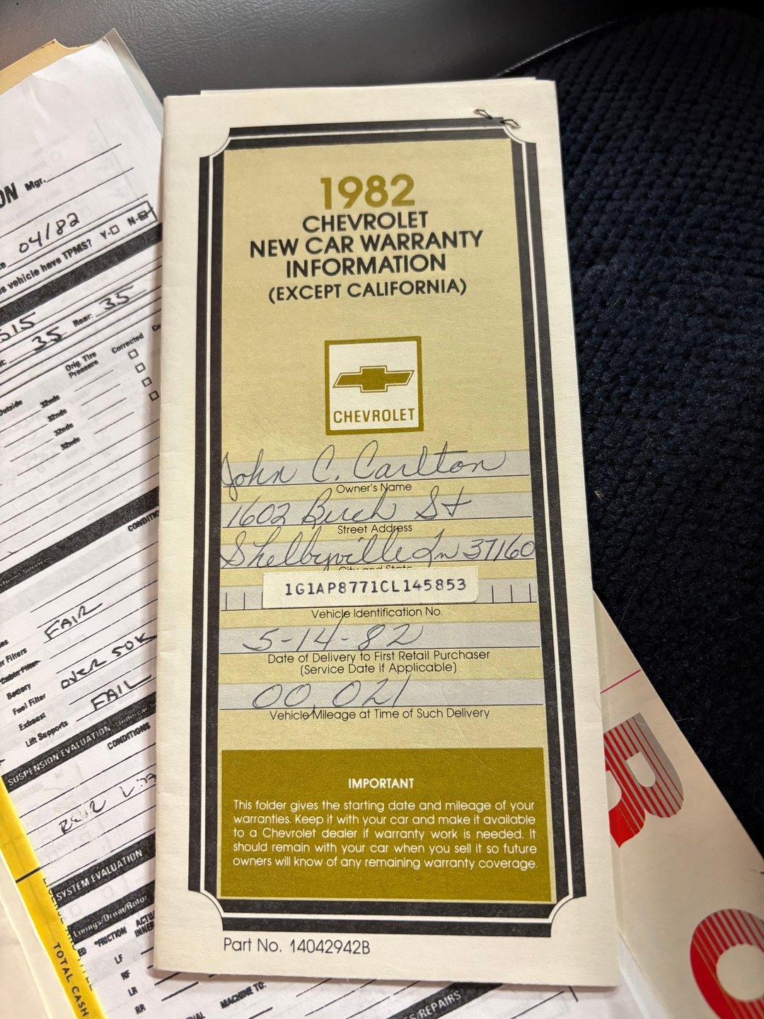 1982 Chevrolet Camaro Z/28 Pace Car