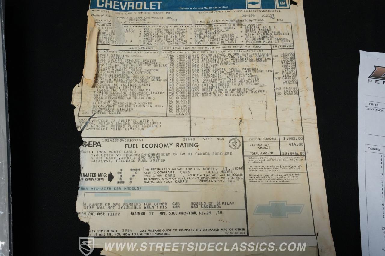 1984 Chevrolet MONTE CARLO SS