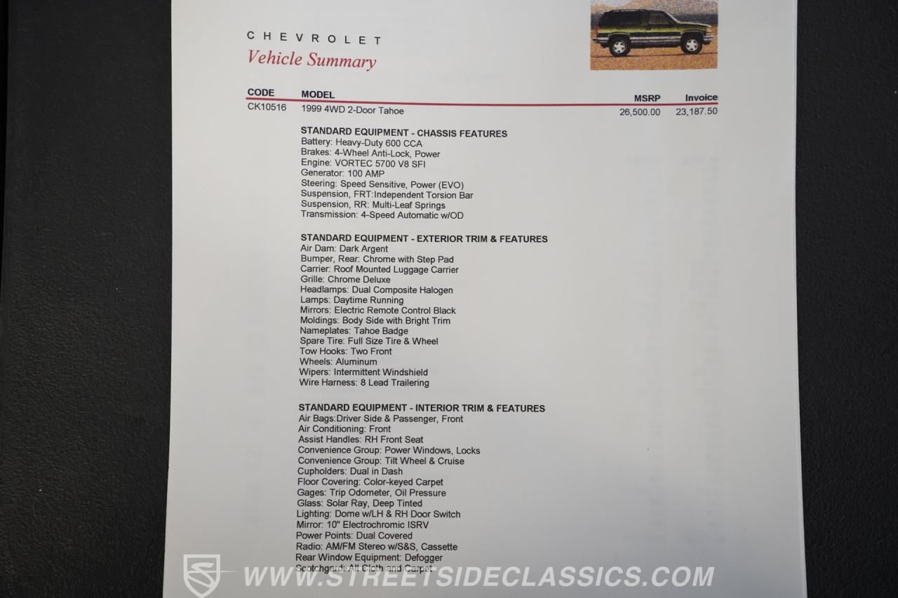 1999 Chevrolet Tahoe LS 4X4