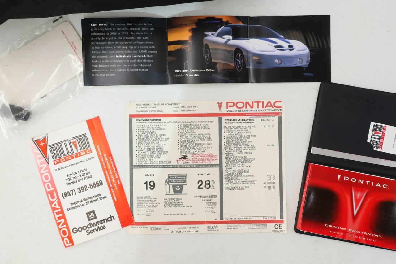 1999 Pontiac Trans Am 30th Anniversary