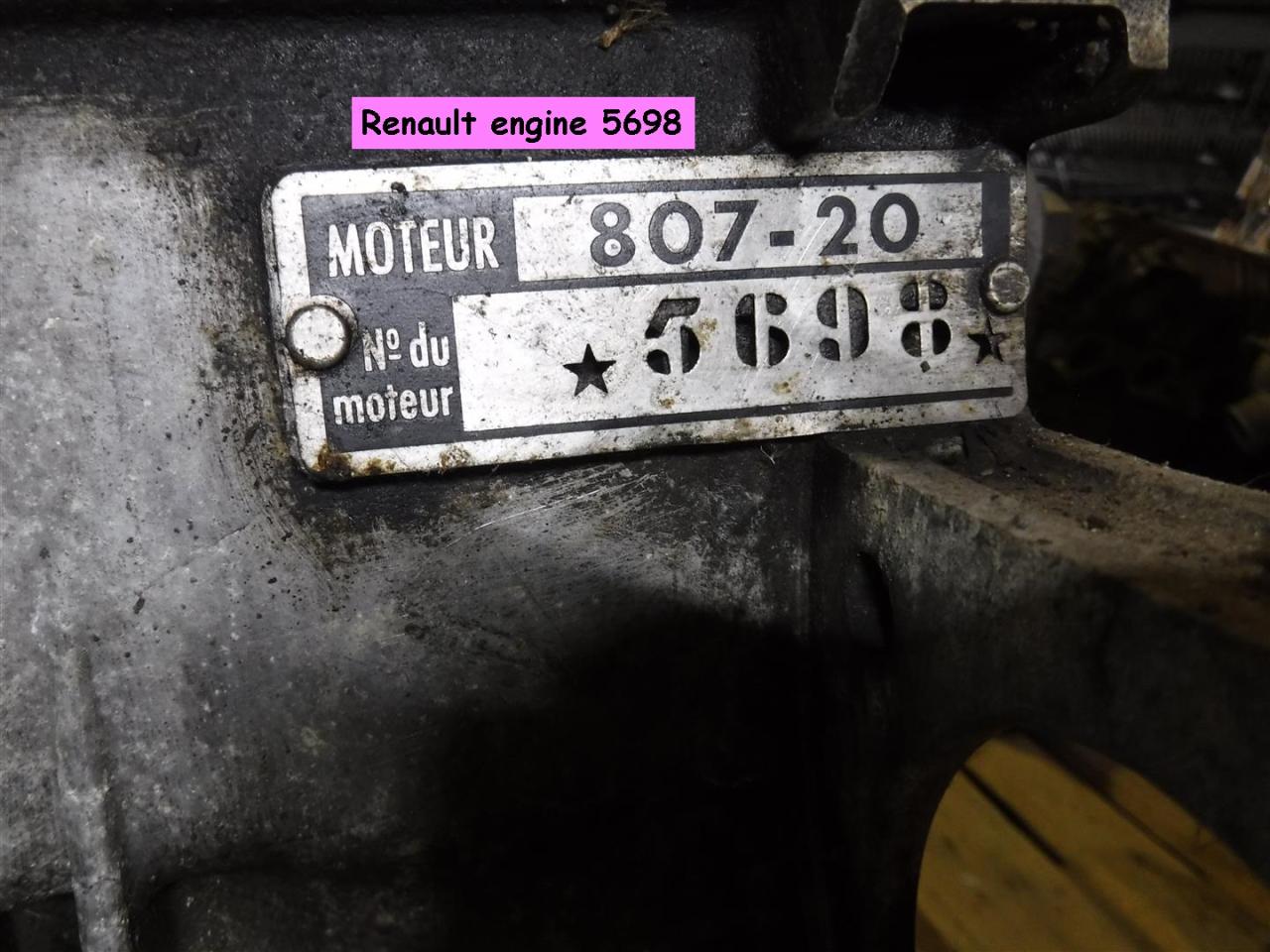 1967 Renault Gordini engine type 807-20