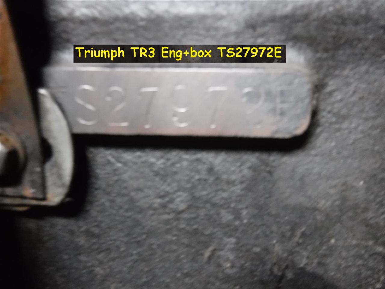 1900 Triumph TR3 engine TS27972E