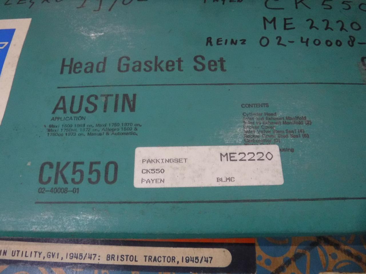 1900 Gasketsets-Pakkingsets several car engine gaskets