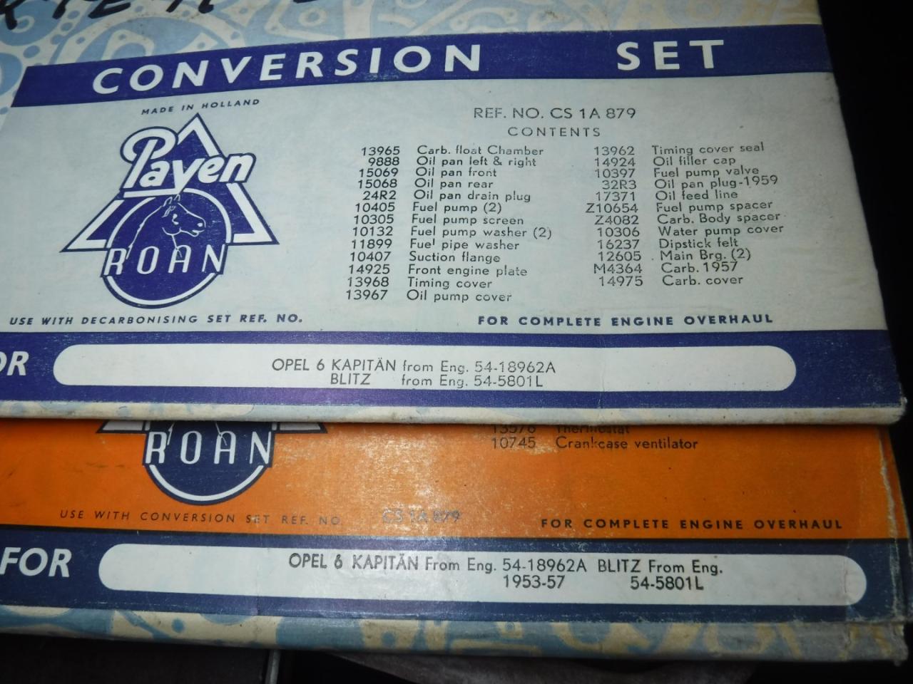 1900 Gasketsets-Pakkingsets several car engine gaskets