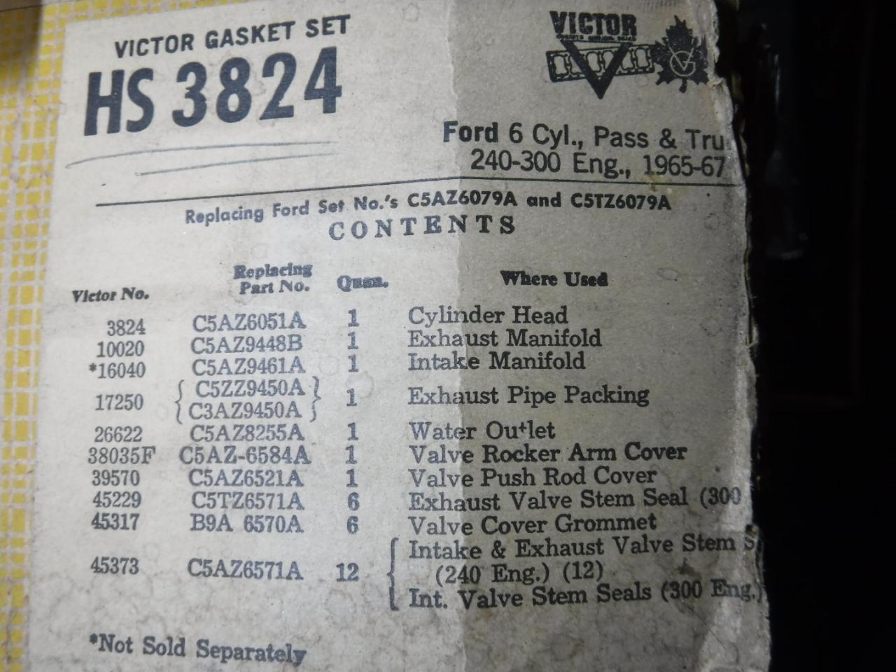 1900 Gasketsets-Pakkingsets several car engine gaskets