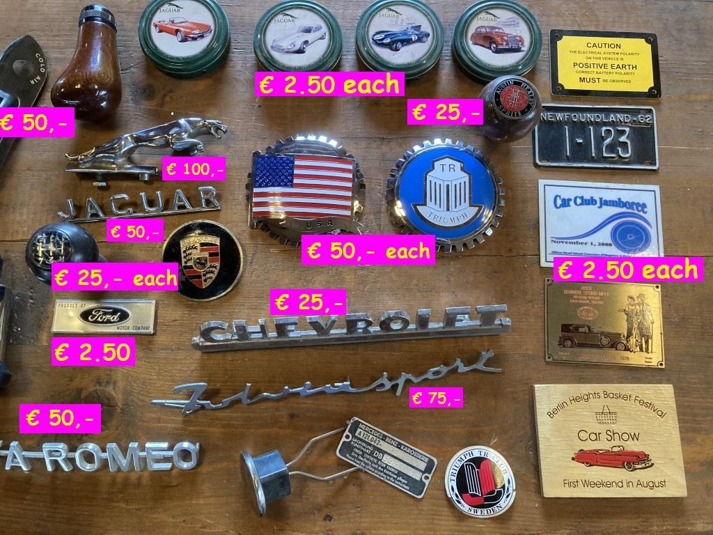 1950 Emblems several emblems