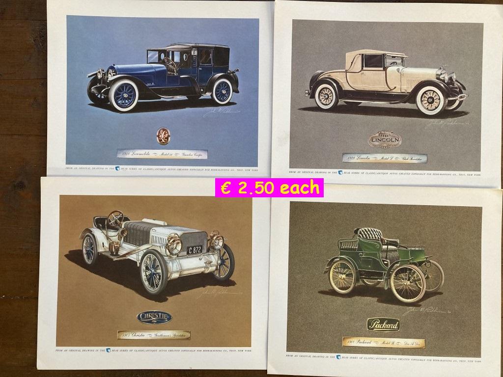 1900 Car Brochures Brochures / Folders / Photos / Drawings