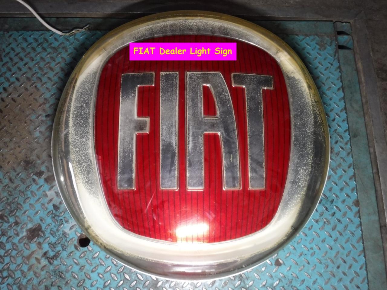 1900 FIAT Dealer light sign light sign
