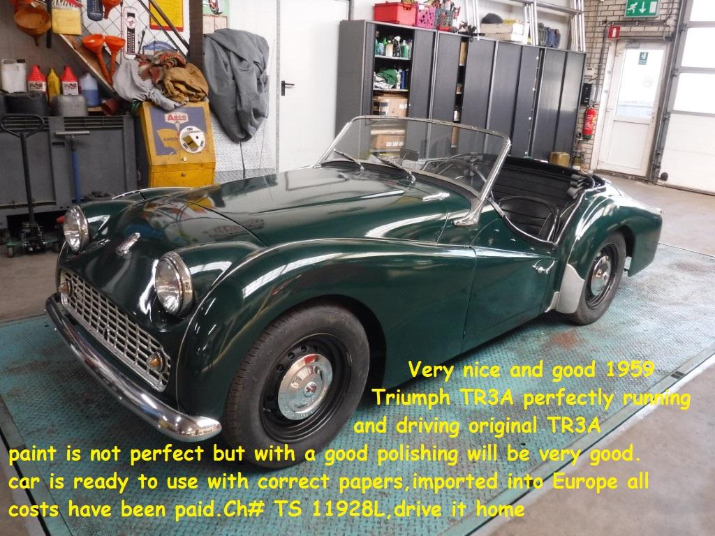 1957 Triumph TR3A groen nr. 11928