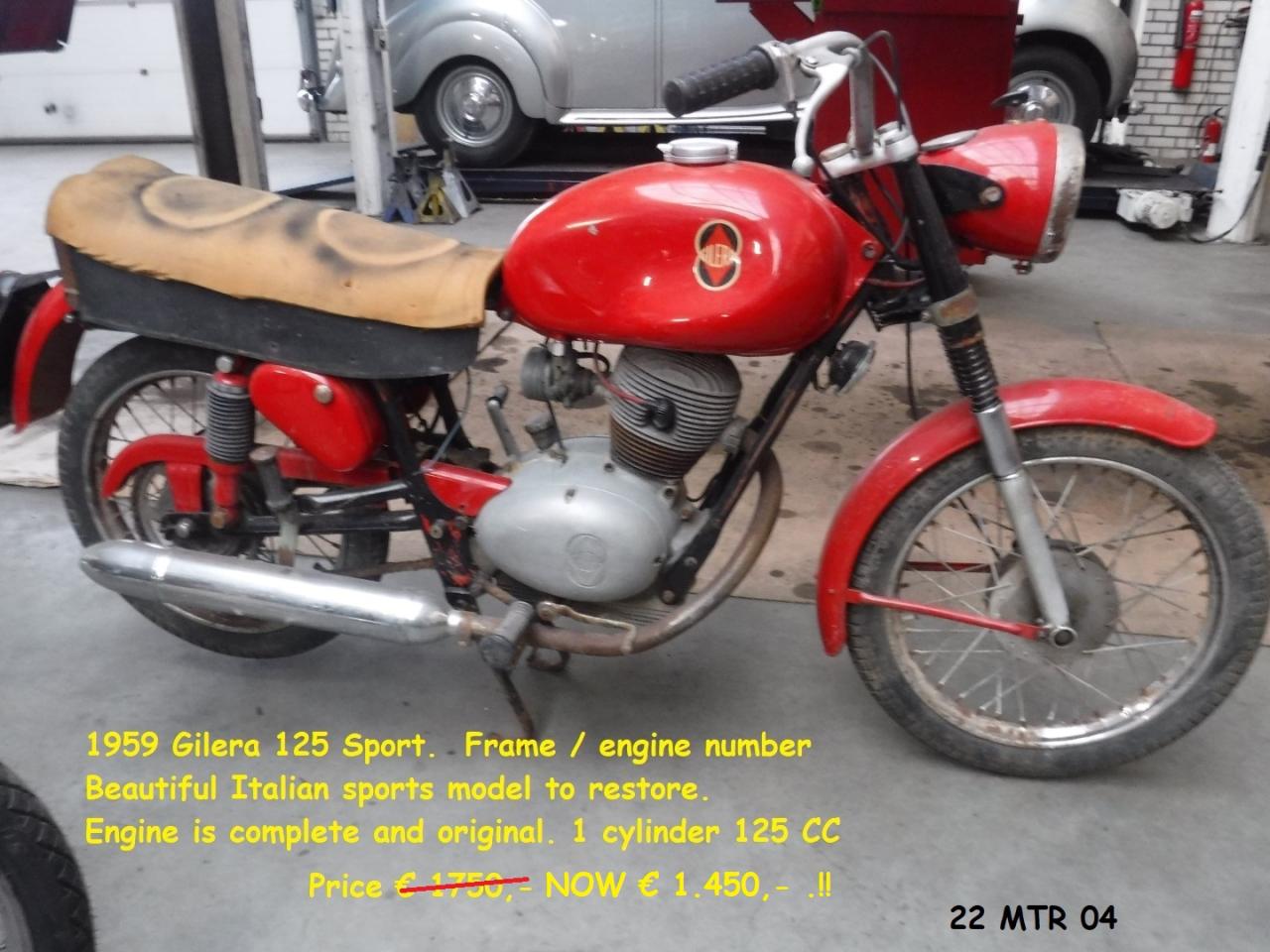 1959 Gilera 125 Sport to restore