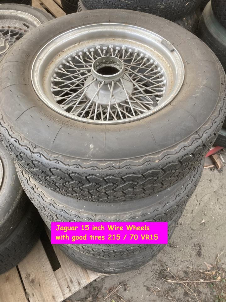 1900 Spaakwielen/ wire wheels 15 inch E-type.MK2