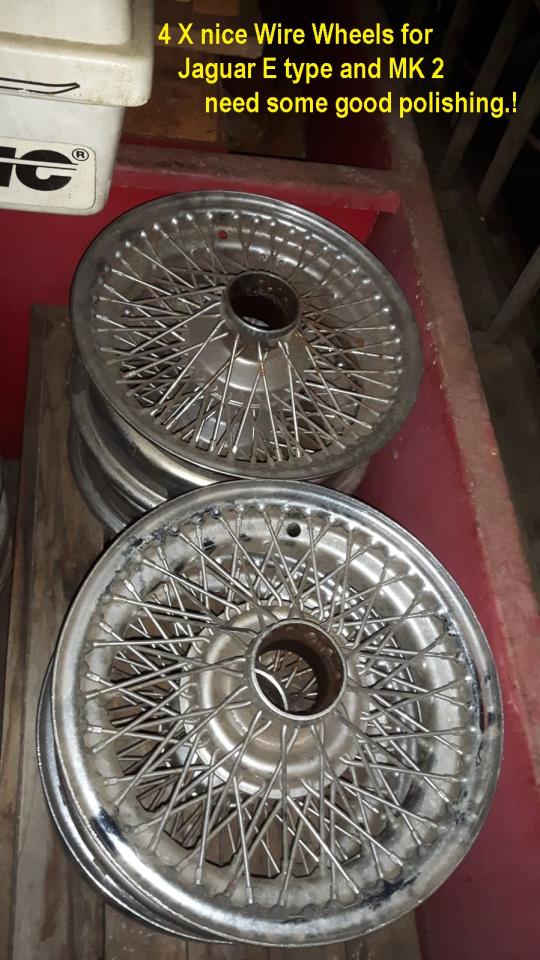 1900 Spaakwielen/ wire wheels 15 inch E-type.MK2