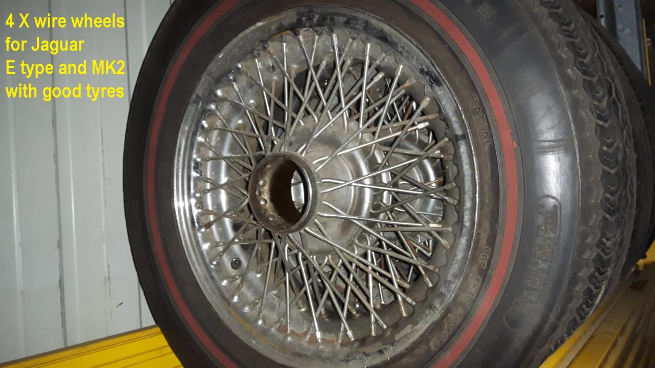 1900 Spaakwielen/ wire wheels 15 inch E-type.MK2