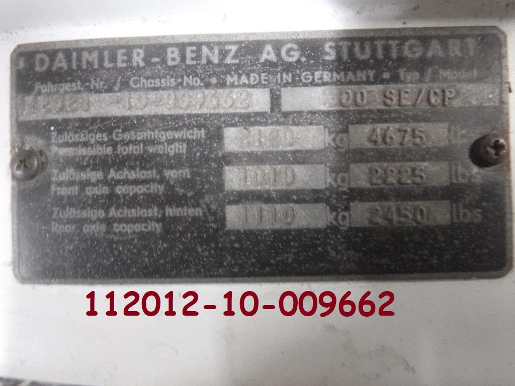 1967 Mercedes - Benz 300SE Coupe no. 9662