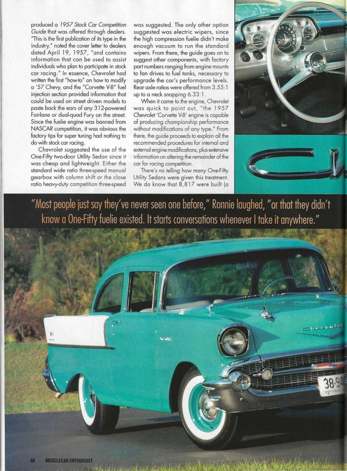 1957 Chevrolet 150 Utility Sedan Fuelie
