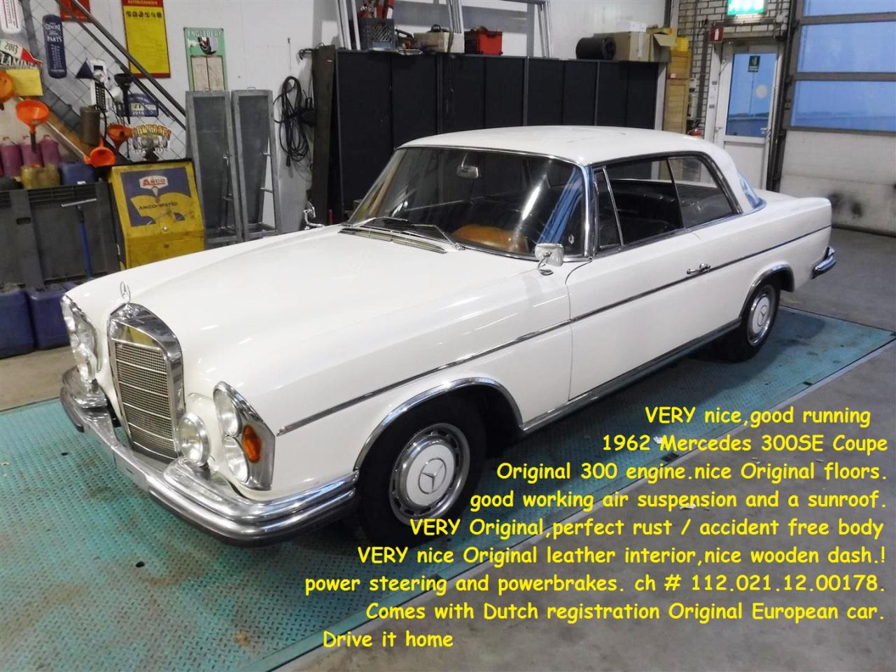1962 Mercedes - Benz 300SE Coupe white W112