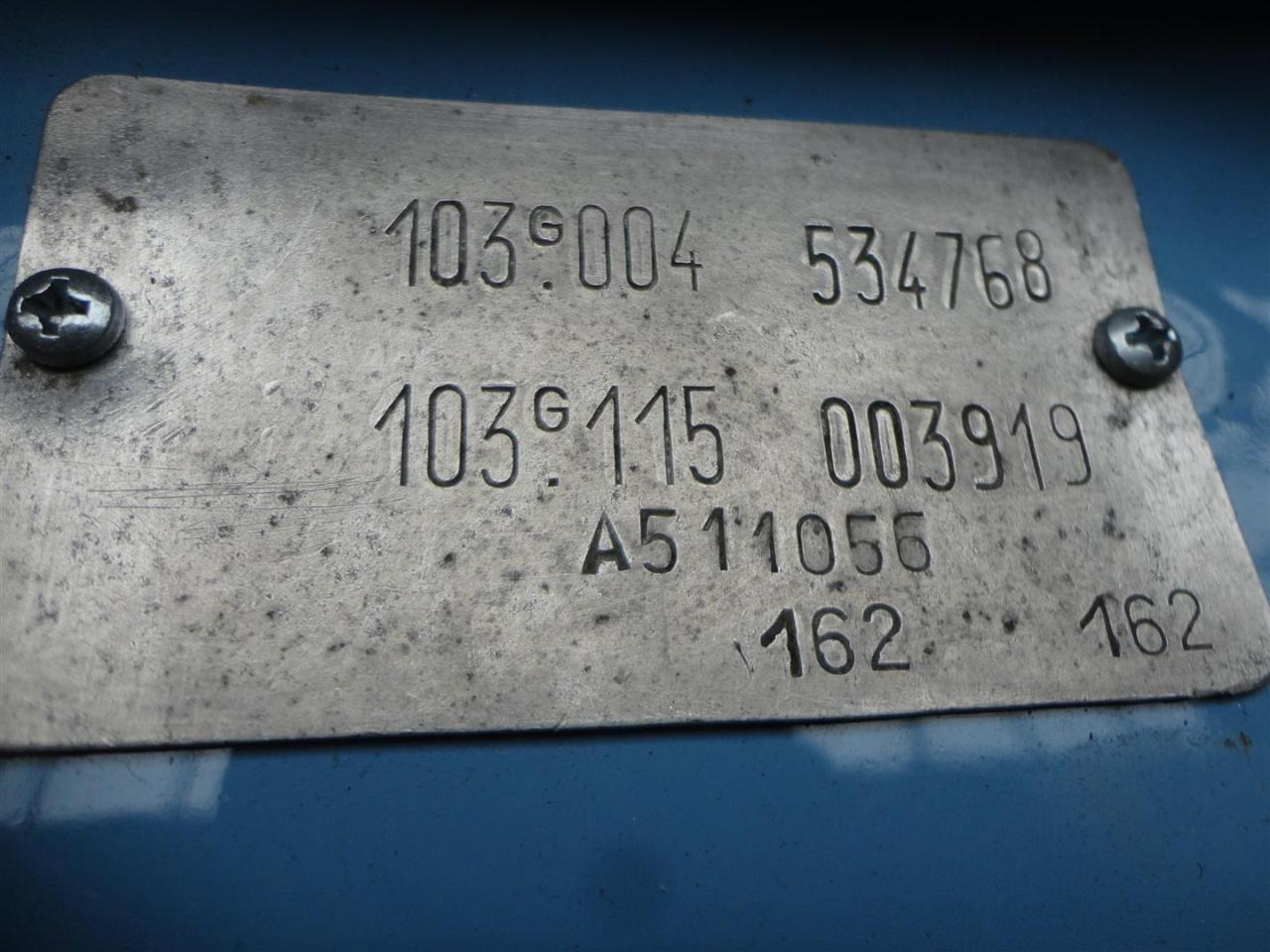 1956 Fiat 1200 TV no. 3919