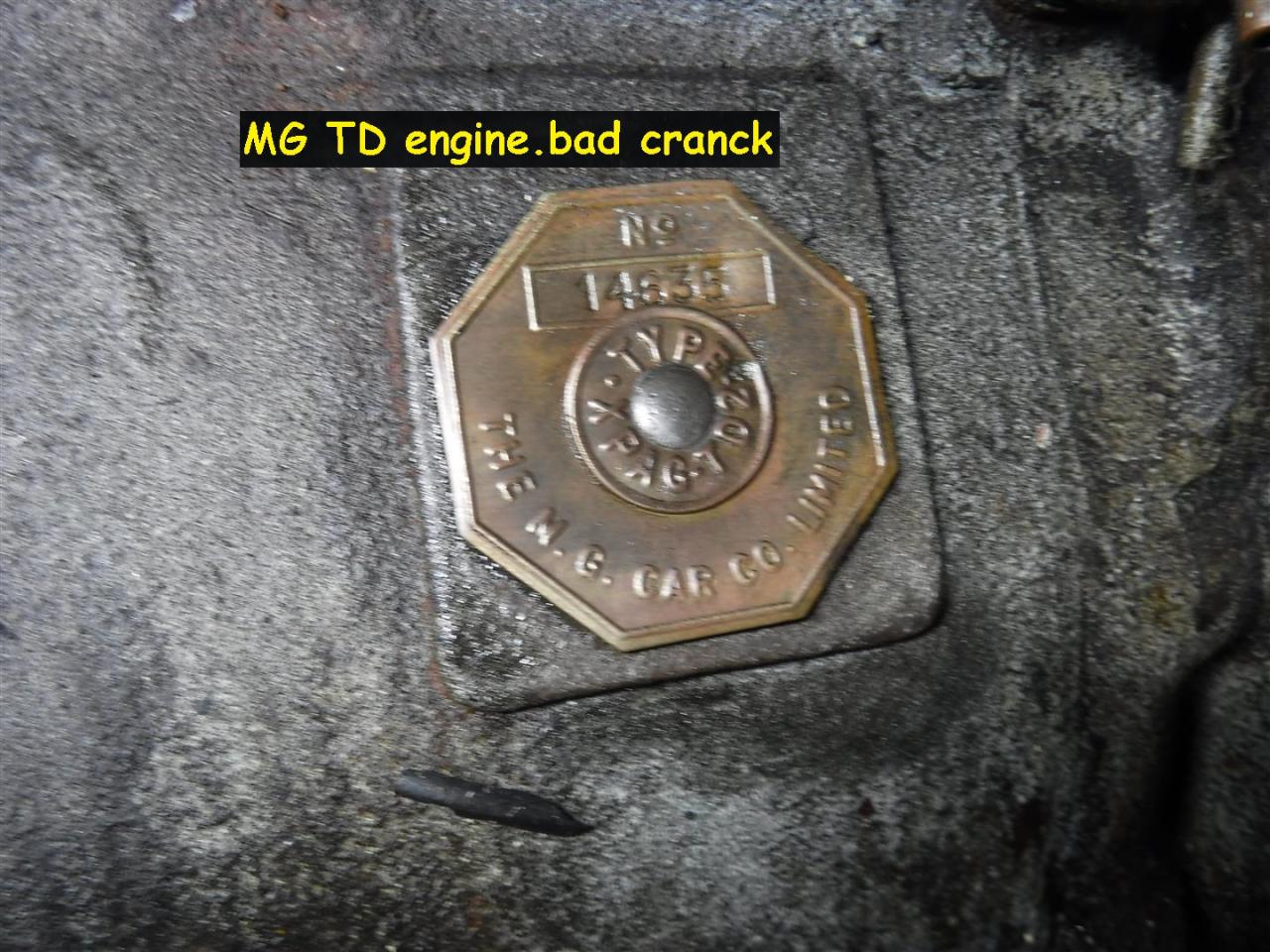 1960 MG TD engine 14635