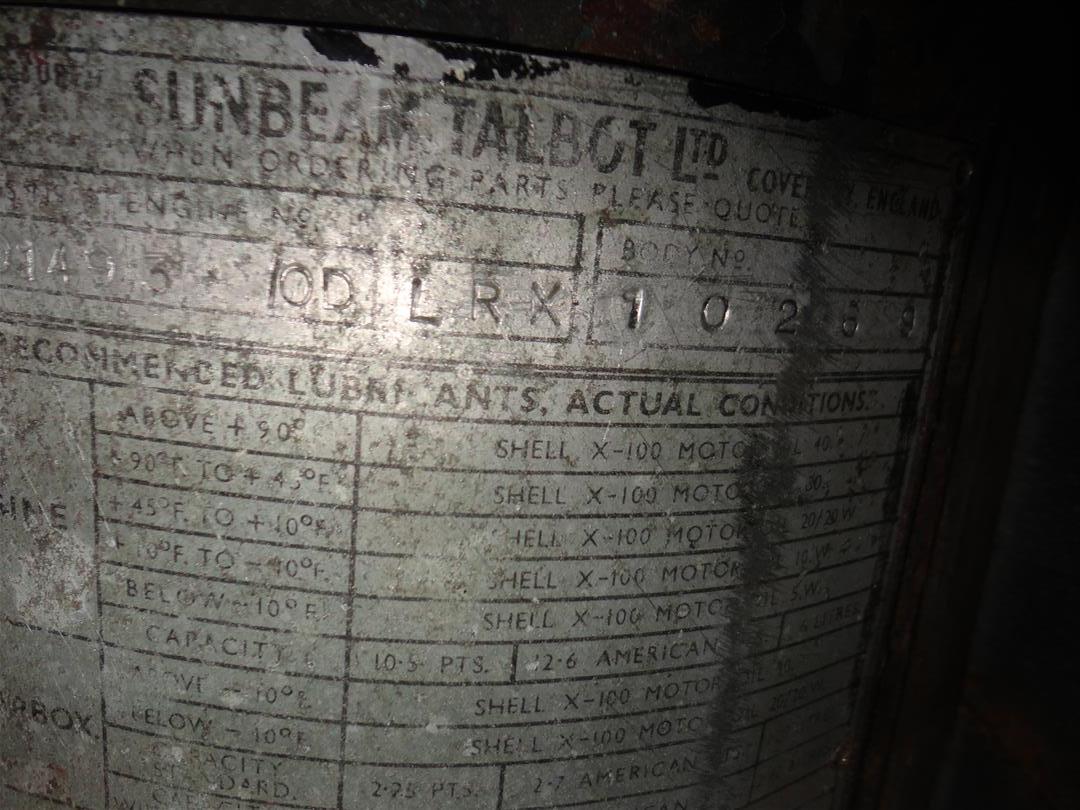 1953 Sunbeam Alpine Roadster to restore