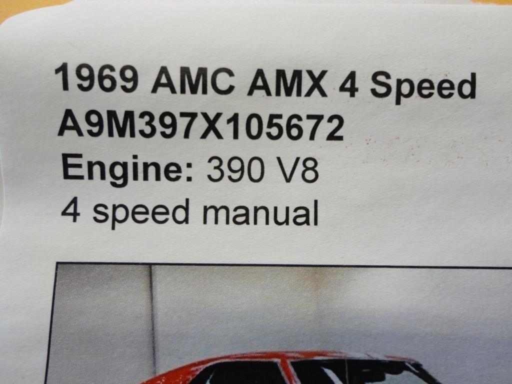1969 AMX AMX 390 V8