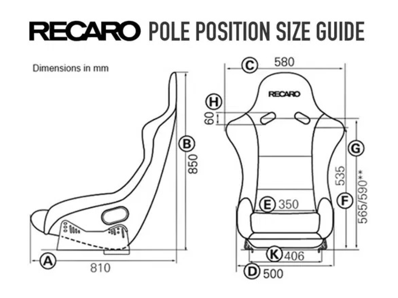 2010 Recaro Pole Position Competition Seats