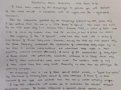 1933 Rover 10 Special