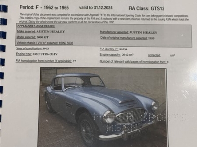 1960 Austin Healey 3000 MK1