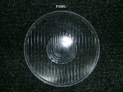 2x P100U glass for P100 Lucas headlight with U profile