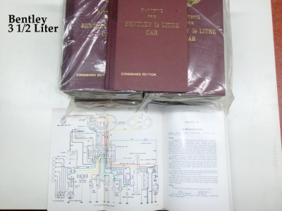 34 x Bentley 3 1/2 Liter, Bentley Owner's Manual, 1975 reprint, condensed edition