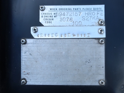 1967 Sunbeam Tiger Rally Car