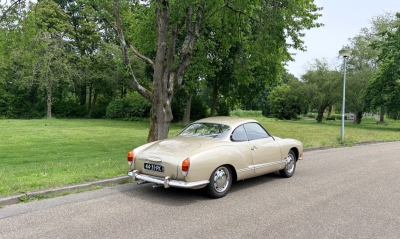 Top restored Karkmann Ghia. Rare and beautiful color.