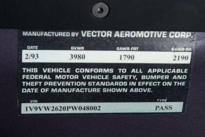 1993 Vector Avtech WX-3R Roadster Prototype