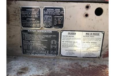 1960 Berna 5U 550 T2LM-K Three-sided Kipper