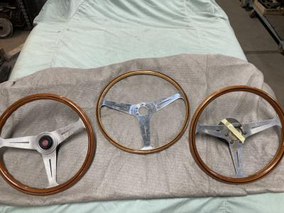 1950 several parts steering wheels