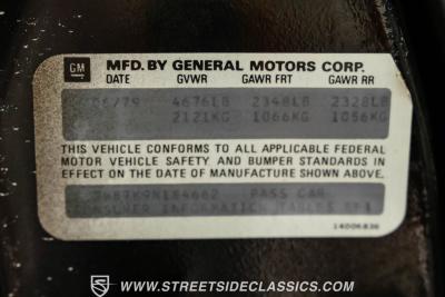 1979 Pontiac Firebird Trans Am Y84 Special Edition