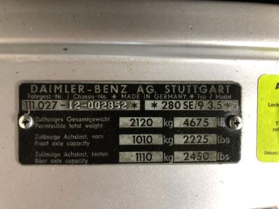 1970 Mercedes - Benz 200 series