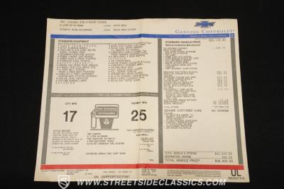 1997 Chevrolet Camaro Z28 30TH Anniversary Edition