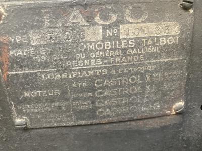 1949 Talbot T26 Saloon (RHD)