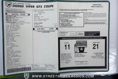 2002 Dodge Viper GTS Supercharged