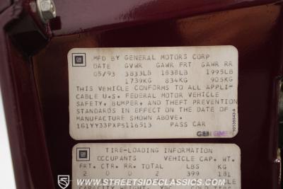 1993 Chevrolet Corvette 40th Anniversary Convertible