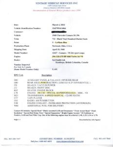 1968 Chevrolet Camaro SS 396 L-78