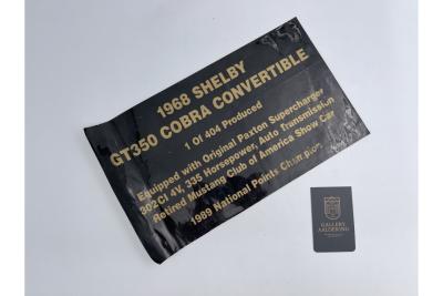 1968 Ford Mustang Shelby GT350 Convertible &ldquo;Factory Shelby Paxton Supercharger&rdquo;