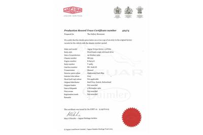 1963 Jaguar E-Type 3.8 Litre Coupe Series 1 &ldquo;From the first owner, first paint&rdquo; TOP original