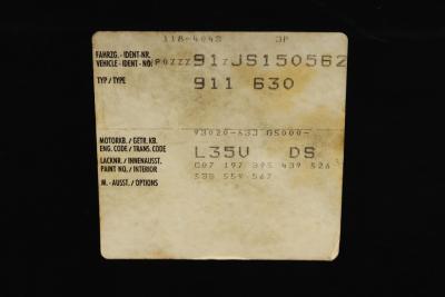 1988 Porsche 911 Carrera Cabriolet