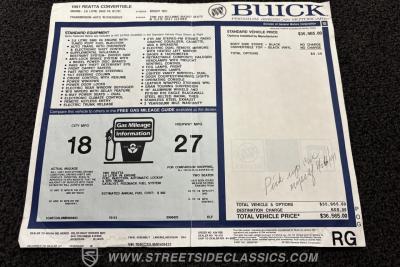 1991 Buick Reatta Convertible