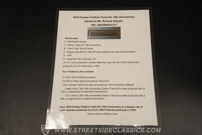 1979 Pontiac Firebird Trans Am 10th Anniversary Edition