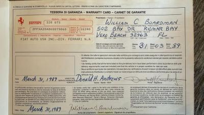 1989 Ferrari 328 GTS