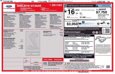 2020 Ford Mustang GT350R