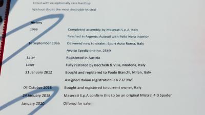 1966 Maserati Mistral Spyder