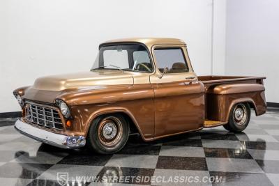 1955 Chevrolet 3100 Apache &amp; Custom Motorcycle Trailer
